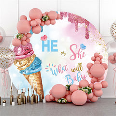 Glitter Golden Red Class 2023 Graduation Circle Backdrop