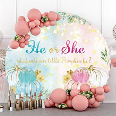Simple Pink Rose Custom Circle Wedding Backdrop Decoration