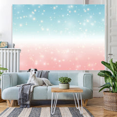 Lofaris Blue And Pink With Glitter Dots Fuzzy Party Backdrop