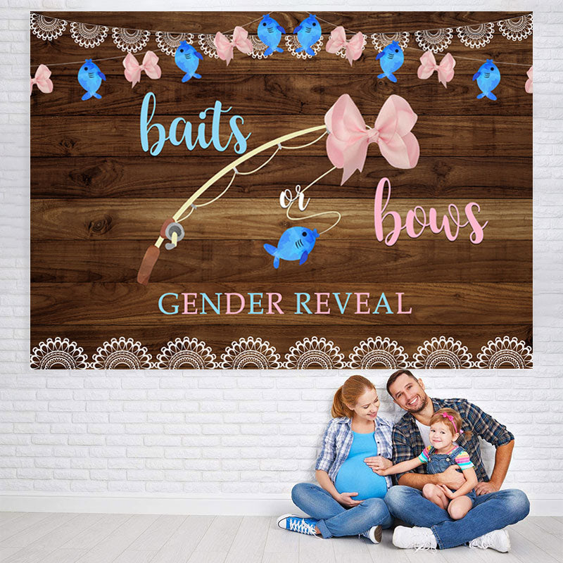 Lofaris Blue Baits Or Pink Bows Baby Shower Backdrop Decoration