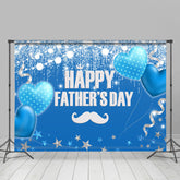 Lofaris Blue Balloons And Bright Glitter Fathers Day Backdrop