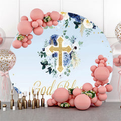 Lovely And Floral Theme Hawaiian Holiday Round Backdrop