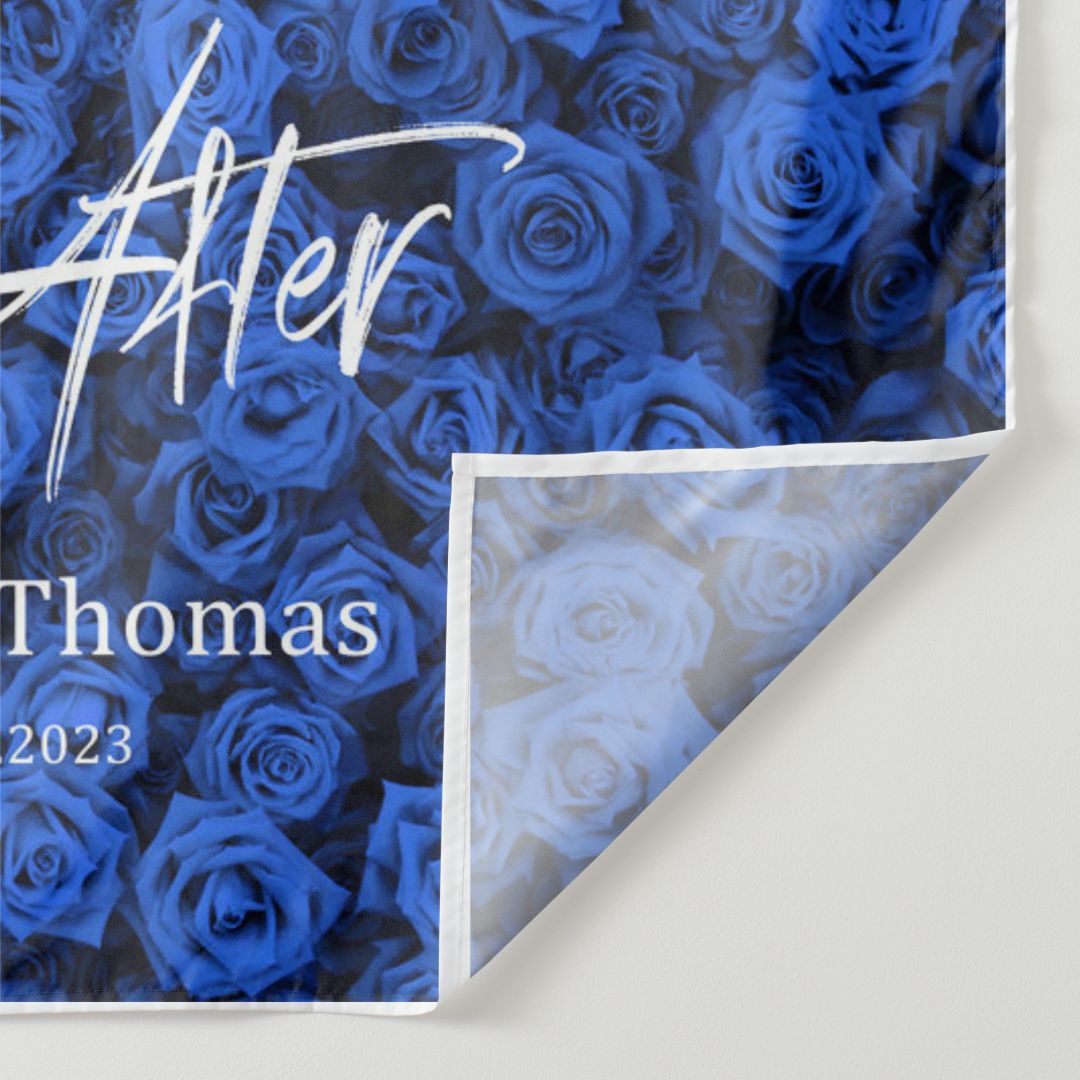Lofaris Blue Rose Tracery Wall Party Backdrop For Weddings