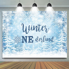 Lofaris Winter One-derland Snowflake Photoshoot Backdrops for Baby Shower