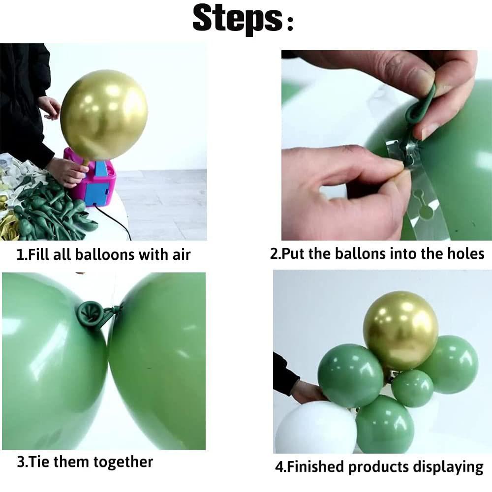 Lofaris Blue104 Pack Balloon Arch Kit | Party Decorations - White | Silver