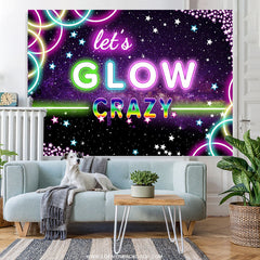 Lofaris Bokeh Pueple Star Lets Glow Crazy Happy Birthday Backdrop