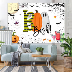 Lofaris Boo Bash! Pumpkin Cocktail Halloween theme Backdrop