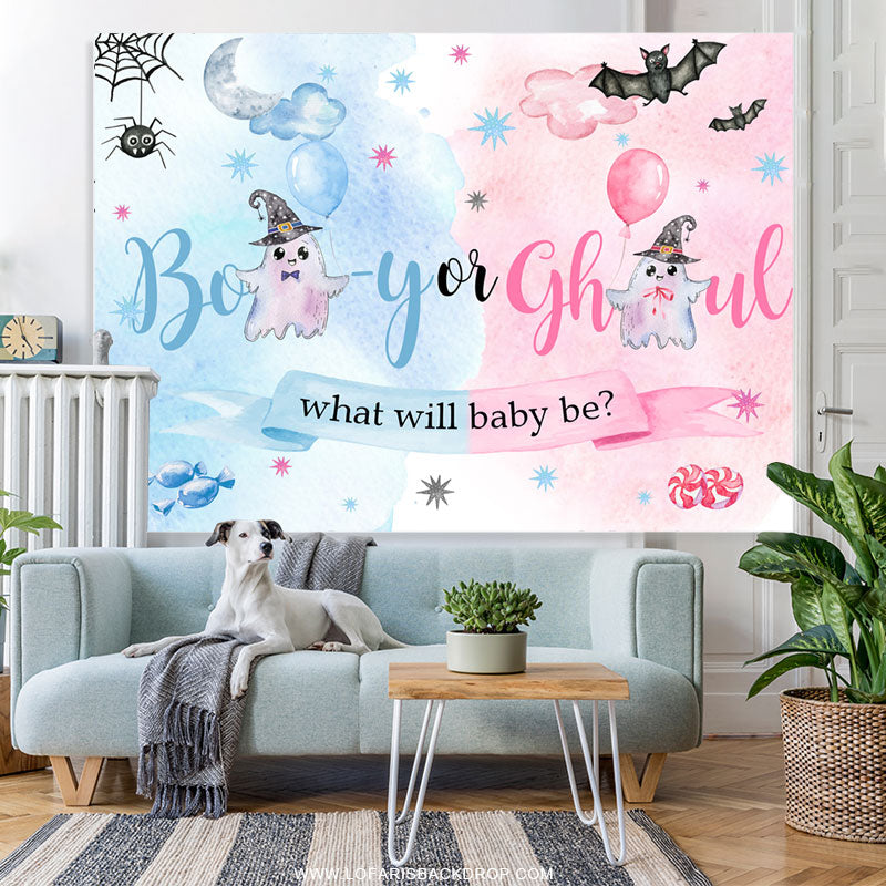 Lofaris Boy Or Ghrl Halloween Theme Baby Shower Backdrop