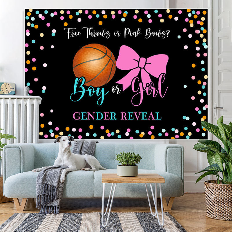 Lofaris Cute Black Colored Bokeh Baby Shower Backdrop