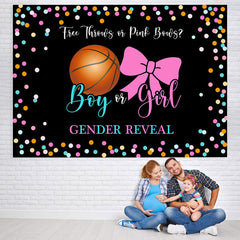 Lofaris Cute Black Colored Bokeh Baby Shower Backdrop