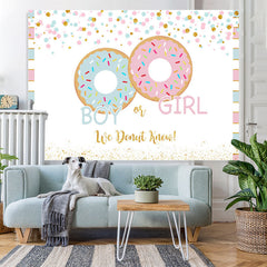 Lofaris Cute Donut Glitter Baby Shower Party Backdrop
