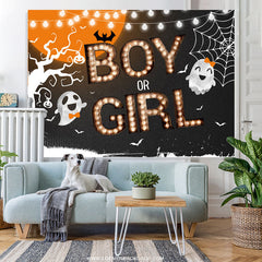 Lofaris Boy Or Girl Halloween Theme Gender Reveal Backdrop