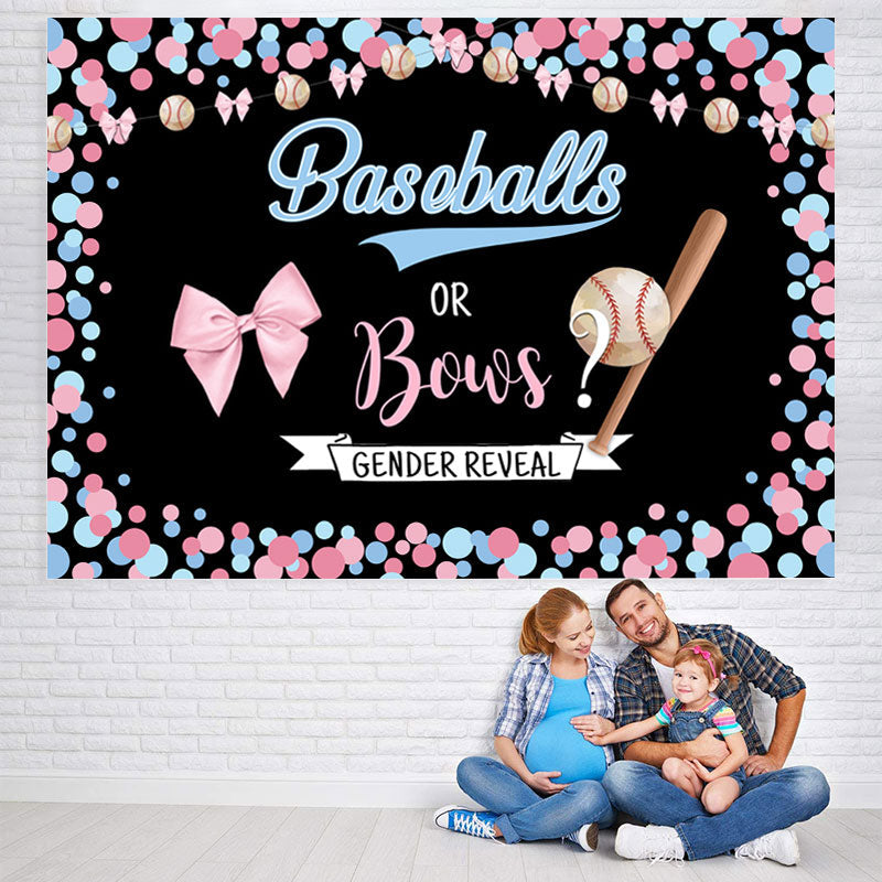 Lofaris Cute Pink and Blue Dots Baby Shower Backdorp