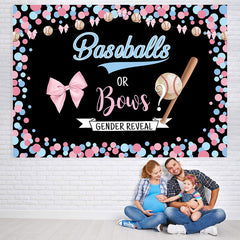 Lofaris Cute Pink and Blue Dots Baby Shower Backdorp