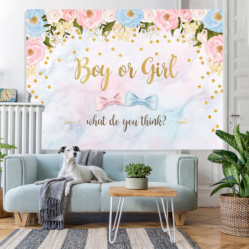 Lofaris Cute What Do You Think Backdrop For Baby Shower