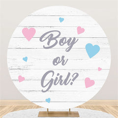 Lofaris Boy Or Girl Wooden Love Circle Baby Shower Backdrop