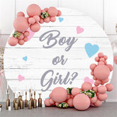 Lofaris Boy Or Girl Wooden Love Circle Baby Shower Backdrop