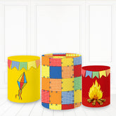 Lofaris Bright Yellow Pillar Wrap Flag Camping Plinth Cover