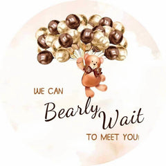 Lofaris Brown Teddy Bear Balloon Baby Shower Backdrop Kit
