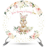 Lofaris Bunny Is Turning One Happy Birthday Circle Backdrop