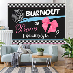 Lofaris Burnout Or Bows What Will Baby Be Shower Backdrop