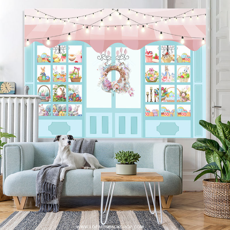 Lofaris Candy Store Themed Happy Easter Day Backdrop For Kid