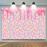 Lofaris Candyland Pink Dessert Colorful Happy Birthday Backdrop