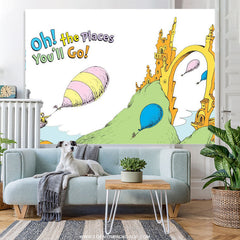 Lofaris Cartoon Castle Dessert Balloon Baby Shower Backdrop