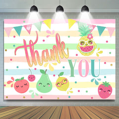 Lofaris Cartoon Cute Fruit Thank You Happy Mothers Day Backdrop