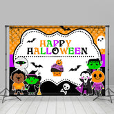 Lofaris Cartoon Cute Happy Halloween Themed Backdrop For Kids