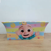 Lofaris Cartoon Stripes Stretch Table Cover for Birthday Baby Shower