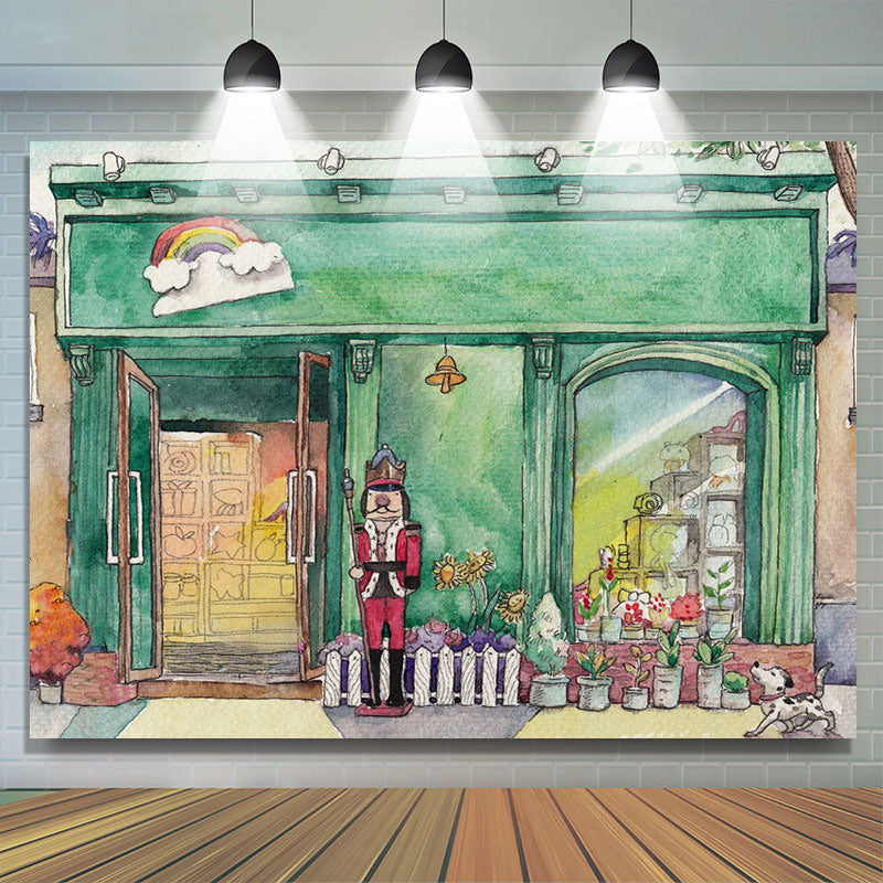 Lofaris Cartoon Theme Toy Store Lovely Rainbow Holiday Backdrop