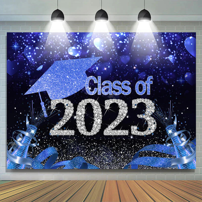 Lofaris Celebrate Ribbon Class Of 2023 Graduation Backdrop