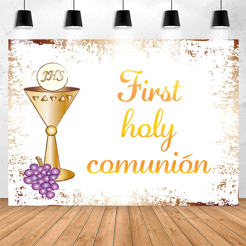 Lofaris Chalice Grape First Holy Communion Baptism Backdrop