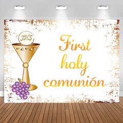 Lofaris Chalice Grape First Holy Communion Baptism Backdrop