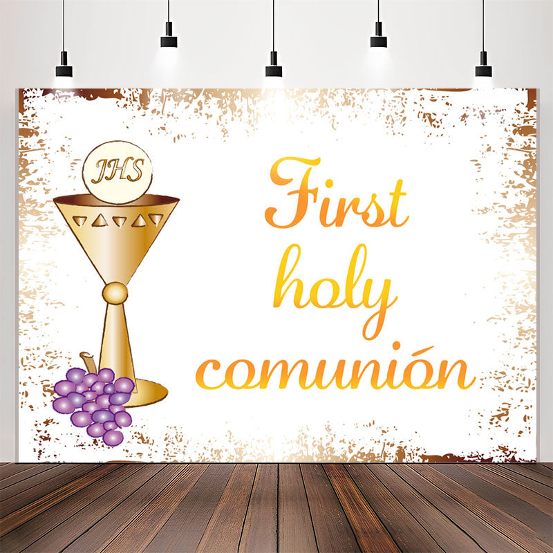 Lofaris Chalice Grape First Holy Communion Baptism Backdrop