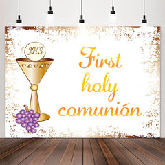 Lofaris Chalice Grape First Holy Communion Baptism Backdrop