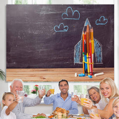 Lofaris Chalkboard Photo Backdrop Back to School Pencils Chalk