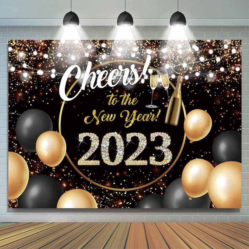 Lofaris UK Cheers To The New Year 2023 Balloon Holiday Backdrop