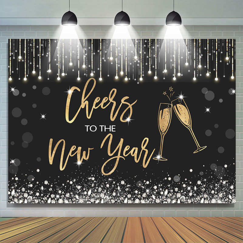 Lofaris UK Cheers To The New Year Celebration Holiday Backdrop