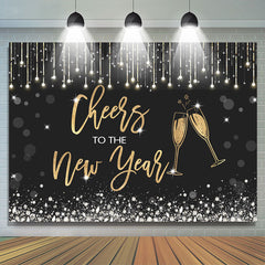 Lofaris UK Cheers To The New Year Celebration Holiday Backdrop