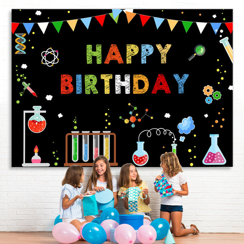 Lofaris Chemistry Laboratory And Abstract Birthday Backdrop
