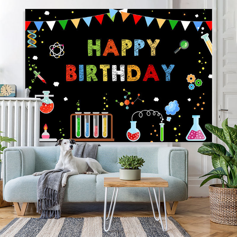 Lofaris Chemistry Laboratory And Abstract Birthday Backdrop