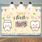 Lofaris Children 1st Birthday Backdrop For First Tooth Party