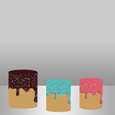Lofaris Chotolate Dessert Backdrop Plinth Cylinder Cover Kit
