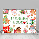 Lofaris Christmas Cookies And Cocoa Gingersnap Backdrop For Party