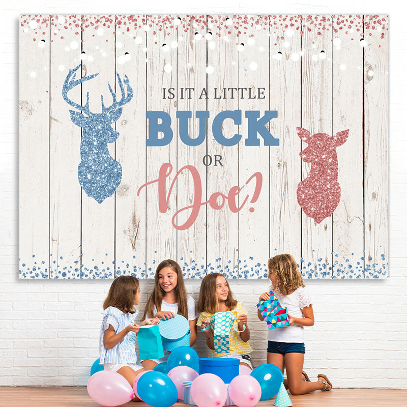 Lofaris Christmas Cute Pink Animal Wooden Backdrops for Photoshoot