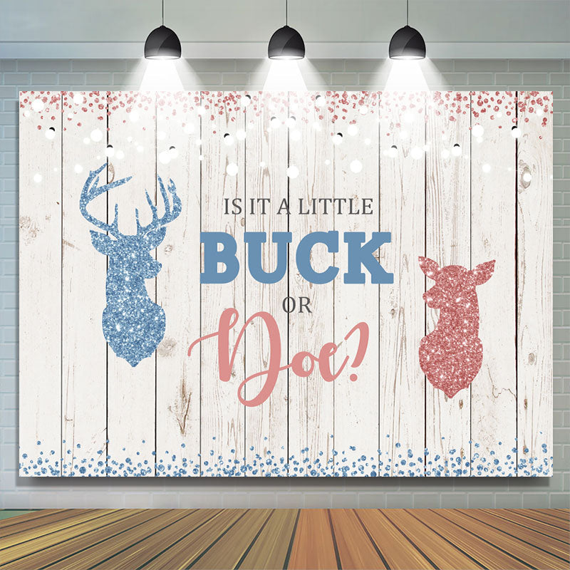 Lofaris Christmas Cute Pink Animal Wooden Backdrops for Photoshoot