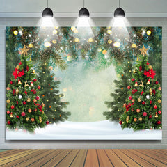 Lofaris Christmas Tree and Glitter Light Backdrop for
