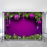 Lofaris Christmas Tree Decoration Balls Glitter Photo Backdrops
